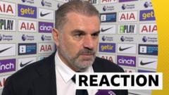Postecoglu 'too harsh' on Spurs during lean spell