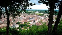 The town of Moissac, southern France