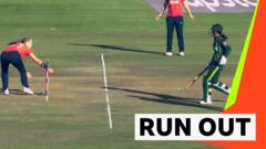 'I can't believe what I'm watching' - Tuba's bizarre run out