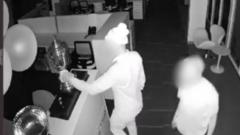 Burglars touch Rugby World Cup but do not steal it