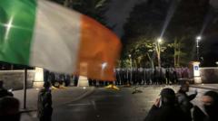 Police attacked at protest outside asylum seeker hotel