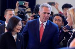 Tổng thống Đài Loan Tsai Ing-wen gặp Chủ tịch Hạ viện Hoa Kỳ Kevin McCarthy