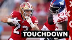 McCaffrey runs in to equal 49ers touchdown record