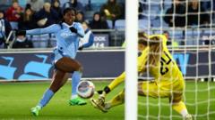 Watch as Man City look for equaliser against Chelsea in Women's League Cup semi-final