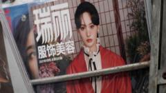 Chinese actress Zheng Shuang on magazine cover.