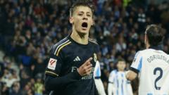 Teenager Guler scores as Real Madrid close on title