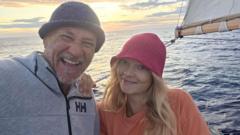 Father and daughter battle storms and health scare as they sail around the world
