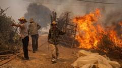 北非摩洛哥已经命令1300多民众离开家园，并部署了更多的消防员来处理北部的森林大火。