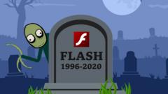 The Flash logo on a gravestone