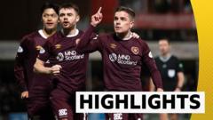 Watch the best of the action as Hearts beat Hamilton