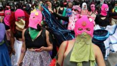 Women take part in a protest in support of safe and legal abortion access to mark International Safe Abortion Day, in Mexico City, September 2022