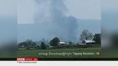 စစ်ကိုင်းတိုင်း ထီးချိုင့်ဘက်က ရွာတွေကို စစ်ကောင်စီ လေကြောင်းတိုက်ခိုက်
