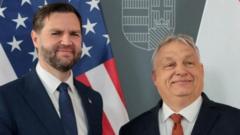 JD Vance backs Orbán's re-election bid in Budapest visit and hits out at EU