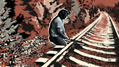 Илустрација експлозије железнице у Русији