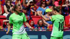 Women's Champions League: Barca score twice in two minutes to level v Wolfsburg