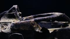 Grosjean's burnt-out F1 car to go on show