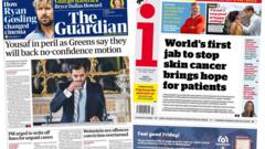 The Papers: Yousaf 'in peril' and 'customised' skin cancer jab