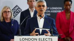 Sadiq Khan thanks London after mayor win as West Midlands result on knife-edge