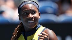 Gauff wins Australian opener after pep talk