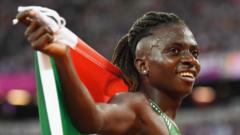Francine Niyonsaba mu nkino mpuzamakungu z'i London mu 2017