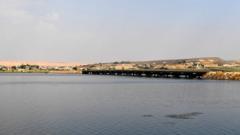 نهر الفرات عام 2019 عند جسر قره قوزاق في محافظة حلب