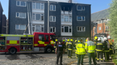 Waterfront flat fire sparks emergency response