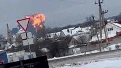 一架俄羅斯運輸機在俄羅斯西部地區墜毀