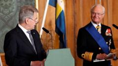 Rais wa Finland Sauli Niinisto na mfalme wa Uswidi Carl Gustaf wamekutana leo mjini Stockholm