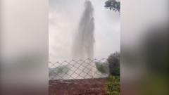 Watch: Burst water main hits 4,000 homes