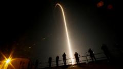 SpaceX rocket blasts US-Russian crew towards space station