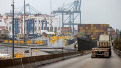 Cars, coal and gas... key cargo at Baltimore port