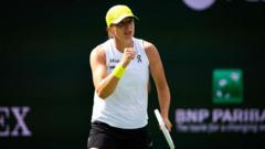 Dominant Swiatek reaches Indian Wells quarter-finals