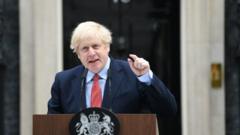 Prime Minister Boris Johnson makes a statement outside 10 Downing Street, London, as he resumes working after spending two weeks recovering from Covid-19
