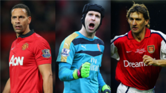 Rio Ferdinand, Petr Cech and Tony Adams
