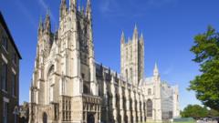 Canterbury Cathedral seen from the ground