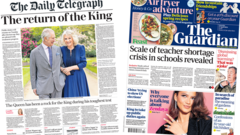 The Papers: 'Return of the King' and 'teacher shortage crisis'