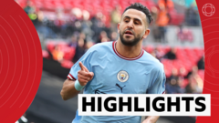 Mahrez hat-trick sends Man City into FA Cup final