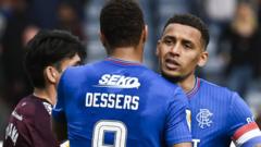 Dessers double for Rangers sets up Scottish Cup final with Celtic
