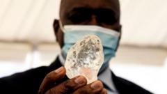 這巨大的寶石僅比 2015 年，同樣在博茨瓦納發現的全球第二大鑽石略輕。