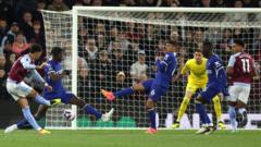 Premier League: Villa double lead against Chelsea