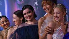 Actresses Alexa Demie, Maude Apatow, Barbie Ferreira, Zendaya and Sydney Sweeney attend the Los Angeles premiere of the new HBO series "Euphoria" at the Cinerama Dome Theatre in Hollywood on June 4, 2019