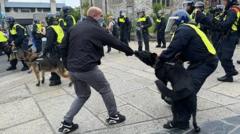 Scuffles As Thousands Attend Rival Demonstrations In Glasgow - BBC News