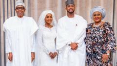 Aarẹ Buhari, iyawo rẹ ati tọkọtaya tuntun