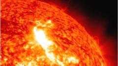 On Jan. 22, 2012, the Sun erupted with a solar flare, a coronal mass ejection, and a burst of highly energetic protons known as solar energetic particles.