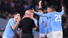 Man City charged over players confronting referee