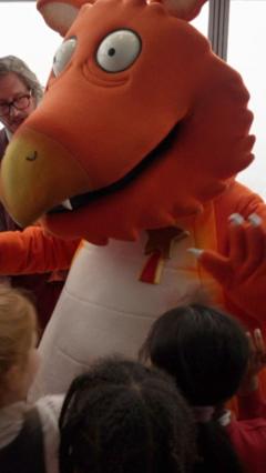Zog, the beloved dragon, soars through The Shard