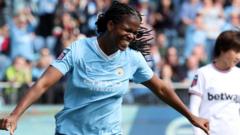 Watch WSL: Man City lead West Ham 3-0, Arsenal also 3-0 up against Leicester