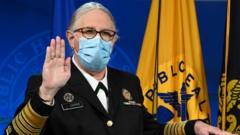 Dr Rachel Levine, the highest-ranking openly transgender official in the United States, is sworn in as a four-star admiral