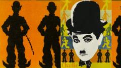 Detalhes do pôster promocional do filme "City Lights" (Getty), de 1931, escrito, dirigido e estrelado por Charlie Chaplin