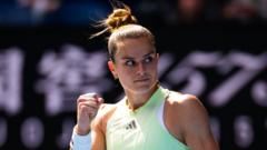 Sakkari wins first Grand Slam match in a year